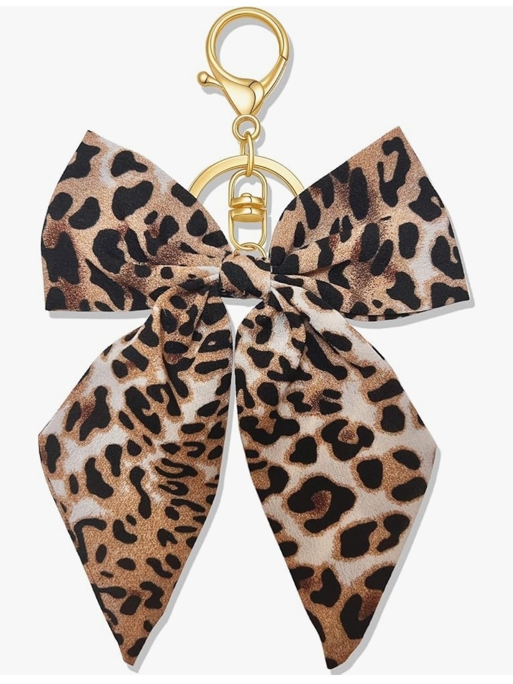 Leopard Bow Charm Keychain - Picture 2 of 5